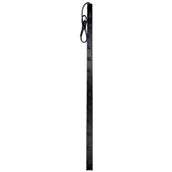 Virtual PS-122-4-R3 Black 12 Outlet Metal Power Stick VI135694